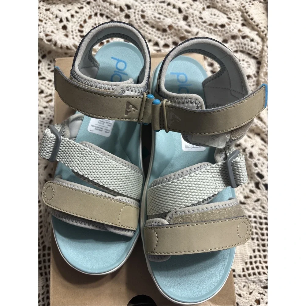 PLAE Wes Strappy Sandals Desert Sand Youth Size 2‎ Machine Washable